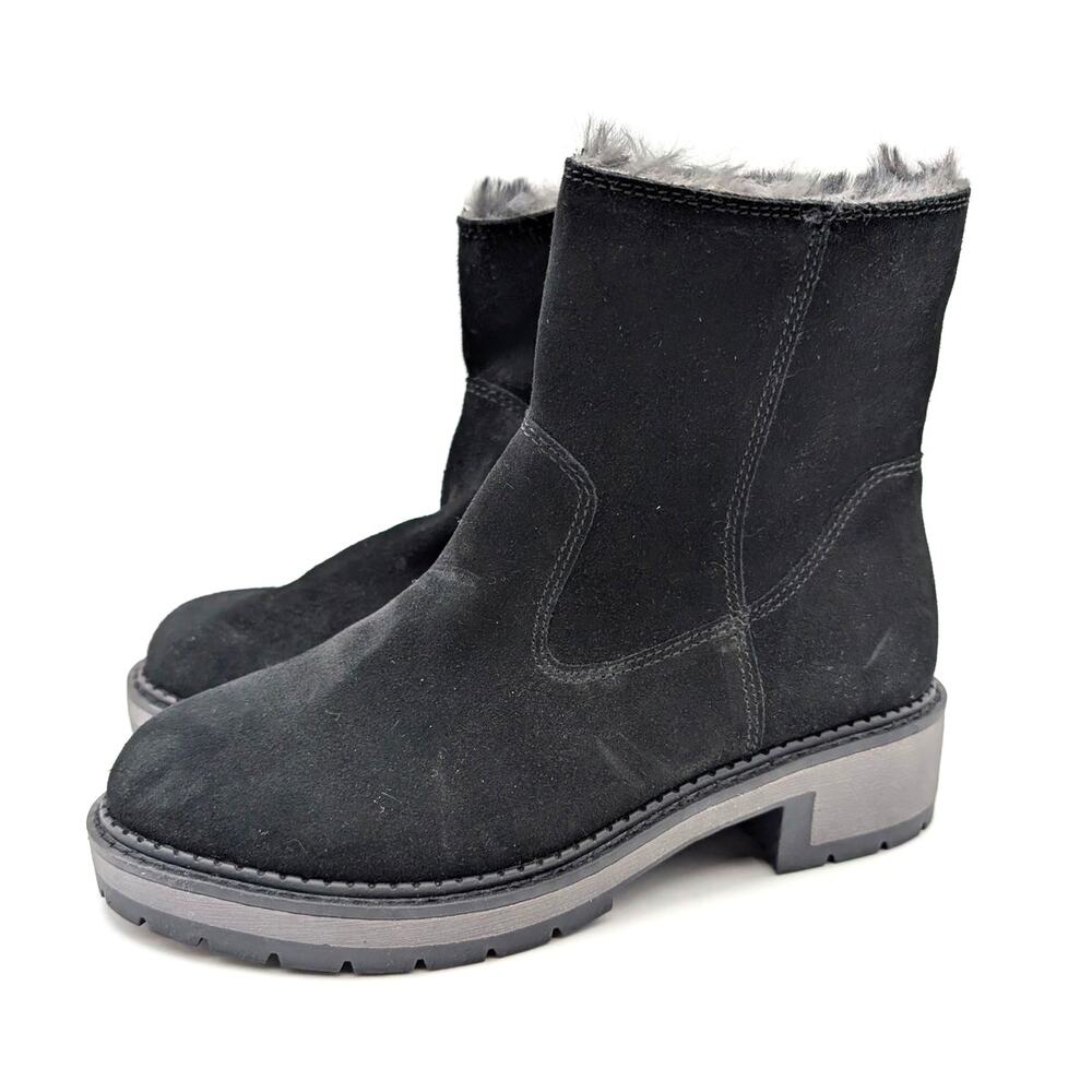 Blondo Nikkie Waterproof Ankle Bootie Side Zip Women's Black Size US6M EU36.5